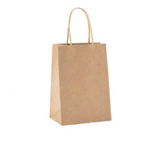 50X Kraft Paper Bags Gift Shopping Carry Craft Brown Bag With Handles - XL-32cmx25cmx11cm