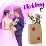 50X Kraft Paper Bags Gift Shopping Carry Craft Brown Bag With Handles - XL-32cmx25cmx11cm - Extra Image