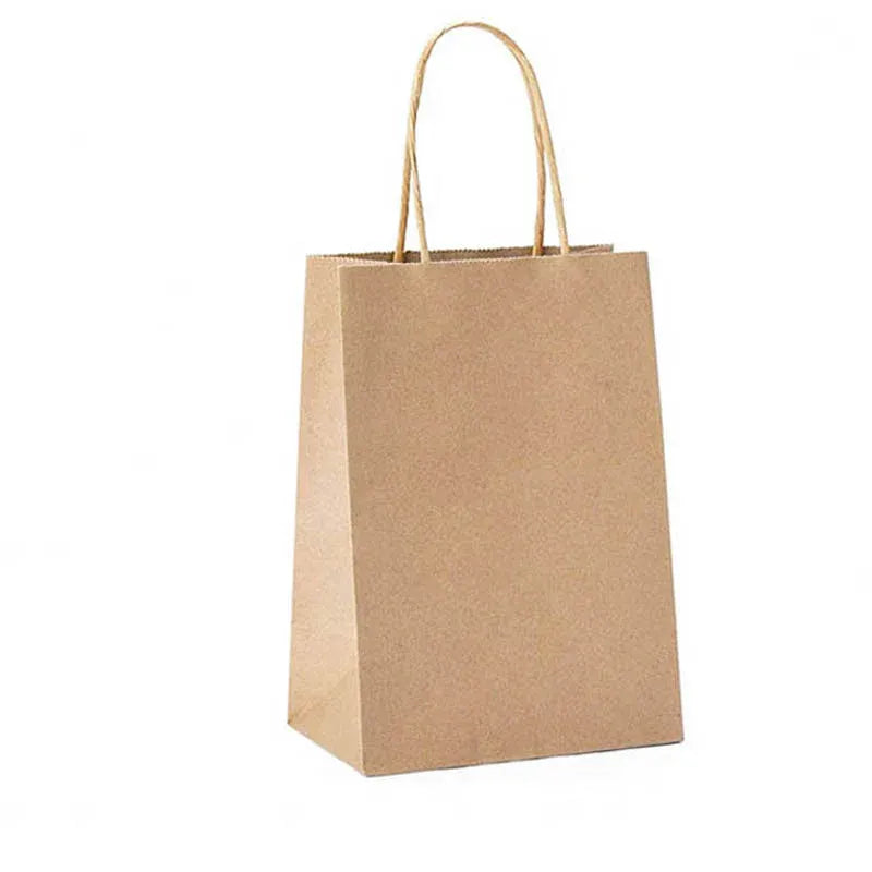 50X Kraft Paper Bags Gift Shopping Carry Craft Brown Bag With Handles - XXL-42cmx31cmx13cm