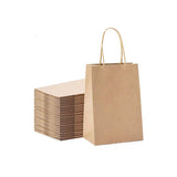 50X Kraft Paper Bags Gift Shopping Carry Craft Brown Bag With Handles - XXL-42cmx31cmx13cm - Extra Image
