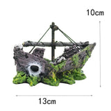 Aquarium Fish Tank Boat Ornament Pirate Ships Resin Landscape Underwater Decor - BB Boat