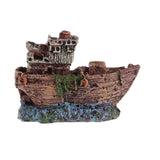 Aquarium Fish Tank Boat Ornament Pirate Ships Resin Landscape Underwater Decor - BB Boat - Low Angle