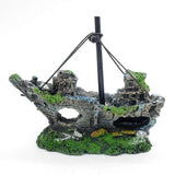 Aquarium Fish Tank Boat Ornament Pirate Ships Resin Landscape Underwater Decor - BB Boat - Extra Image
