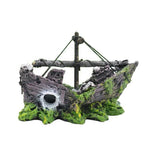 Aquarium Fish Tank Boat Ornament Pirate Ships Resin Landscape Underwater Decor - A080 Ship