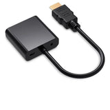 Jasoz 1080P Hdmi Male To Vga Female Video Adapter Cable Converter Chipset - Black