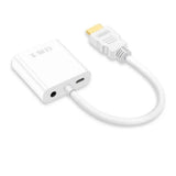 Jasoz 1080P Hdmi Male To Vga Female Video Adapter Cable Converter Chipset - White