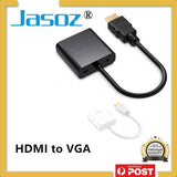 Jasoz 1080P Hdmi Male To Vga Female Video Adapter Cable Converter Chipset - White - Front View