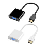 Jasoz 1080P Hdmi Male To Vga Female Video Adapter Cable Converter Chipset - White - Side View