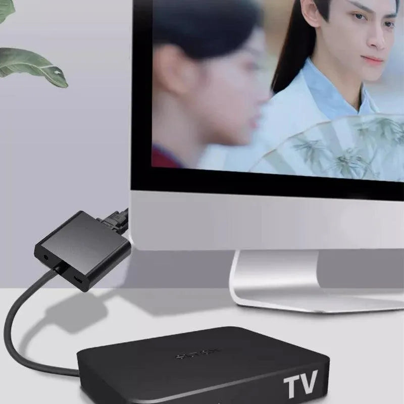 Jasoz 1080P Hdmi Male To Vga Female Video Adapter Cable Converter Chipset - White