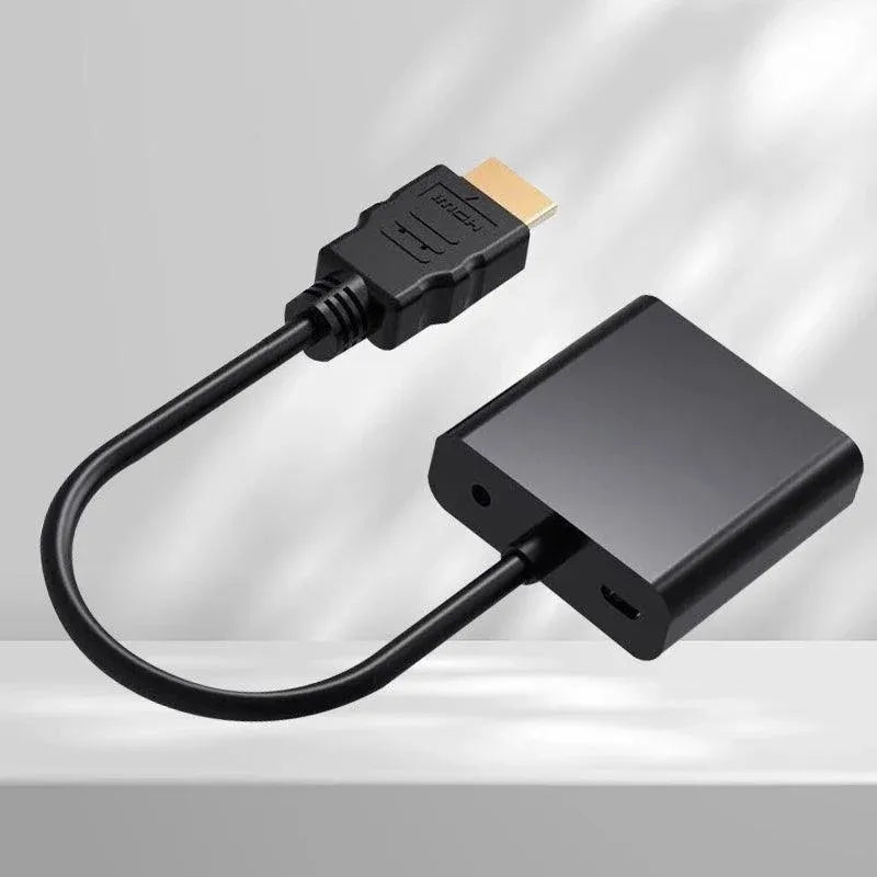 Jasoz 1080P Hdmi Male To Vga Female Video Adapter Cable Converter Chipset - White