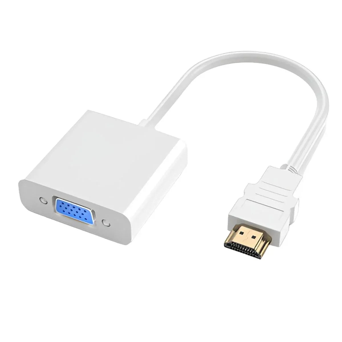 Jasoz 1080P Hdmi Male To Vga Female Video Adapter Cable Converter Chipset - White