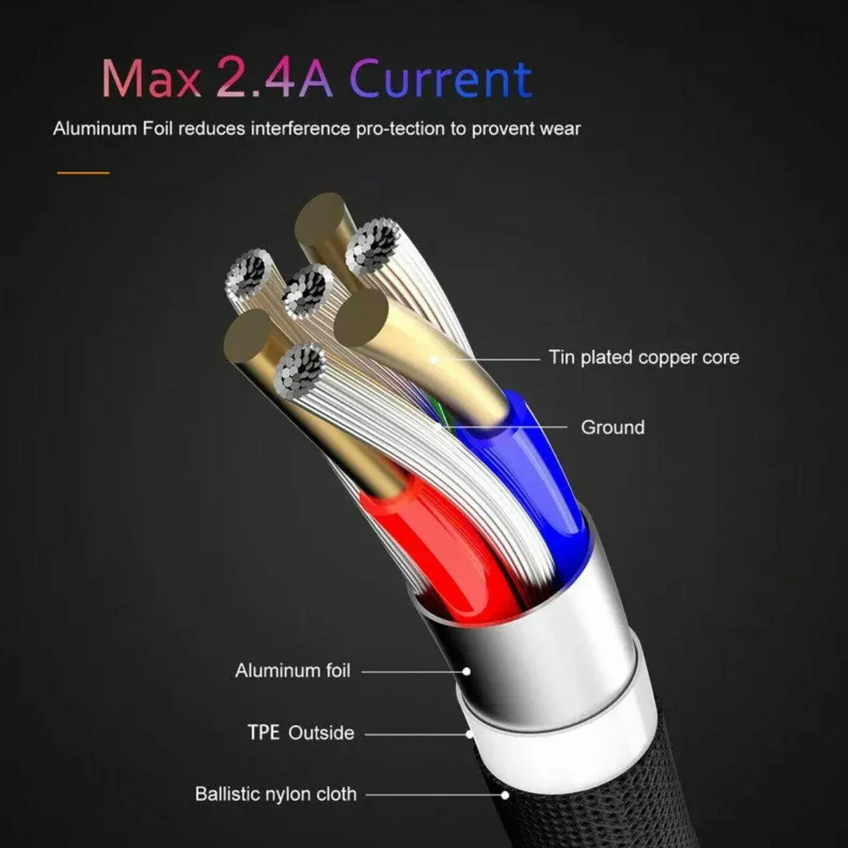 Mcdodo Fast Usb Cable Heavy Duty Charging Syn Charger Iphone 90 Degree Angle - 1.8m