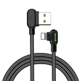 Mcdodo Fast Usb Cable Heavy Duty Charging Syn Charger Iphone 90 Degree Angle - 3m - Side View