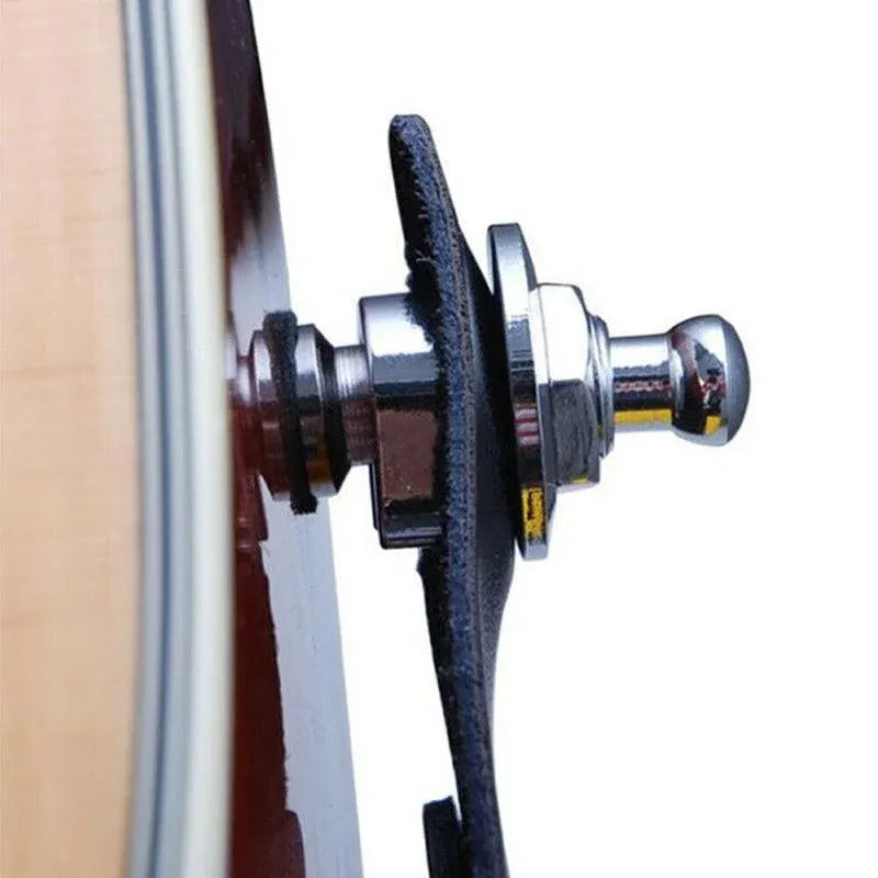 1PC Buttons Straplocks Bass Replacement Strap Locks Electric Acoustic Guitar - Gold