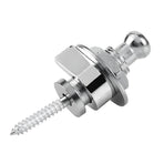 1PC Buttons Straplocks Bass Replacement Strap Locks Electric Acoustic Guitar - Silver