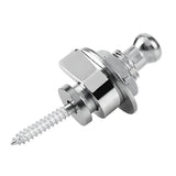 1PC Buttons Straplocks Bass Replacement Strap Locks Electric Acoustic Guitar - Silver