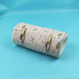 Pet Tunnel Hammock Linen Plush Cotton Cage Hanging Guinea Pig Hamster Warm Sleep - Yellow Duck - Top-Down View