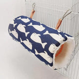 Pet Tunnel Hammock Linen Plush Cotton Cage Hanging Guinea Pig Hamster Warm Sleep - Yellow Duck - 45-Degree Angle