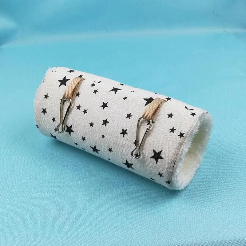 Pet Tunnel Hammock Linen Plush Cotton Cage Hanging Guinea Pig Hamster Warm Sleep - Yellow Duck