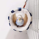 Pet Tunnel Hammock Linen Plush Cotton Cage Hanging Guinea Pig Hamster Warm Sleep - Yellow Duck