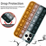 Rainbow Pop Fidget Toys Push It Bubble Phone Case For iPhone 7 8 Plus X XR 11 12 Pro Max - iPhone 11Pro