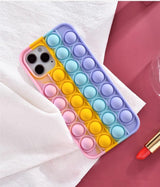 Rainbow Pop Fidget Toys Push It Bubble Phone Case For iPhone 7 8 Plus X XR 11 12 Pro Max - iPhone 12Pro - Extra Image