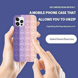 Blue-White Pop Fidget Toys Push It Bubble Phone Case For Iphone - iPhone 11 - Rear View