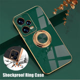 Silicone Ring Stand Case Cover for iPhone 14 13 12 Pro Max - Front View
