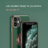 Silicone Ring Stand Case Cover for iPhone 14 13 12 Pro Max - 45-Degree Angle