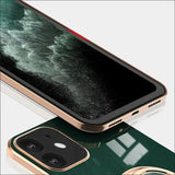 Silicone Ring Stand Case Cover for iPhone 14 13 12 Pro Max - Low Angle