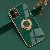 Silicone Ring Stand Case Cover for iPhone 14 13 12 Pro Max