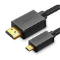 Micro HDMI to HDMI Cable Type D Male Jasoz Gold Plated Full HD 1080P Digital - 1 m