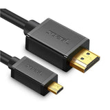Micro HDMI to HDMI Cable Type D Male Jasoz Gold Plated Full HD 1080P Digital - 1.5 m - Extra Image