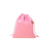 50X Small Velvet Cloth Drawstring Bags Gift Bag Jewelry Ring Pouch Earring Favor 7x9 - Purple - Low Angle