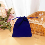 50X Small Velvet Cloth Drawstring Bags Gift Bag Jewelry Ring Pouch Earring Favor 9x12 - Purple - Low Angle