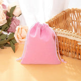 50X Small Velvet Cloth Drawstring Bags Gift Bag Jewelry Ring Pouch Earring Favor 9x12 - Purple - Extra Image