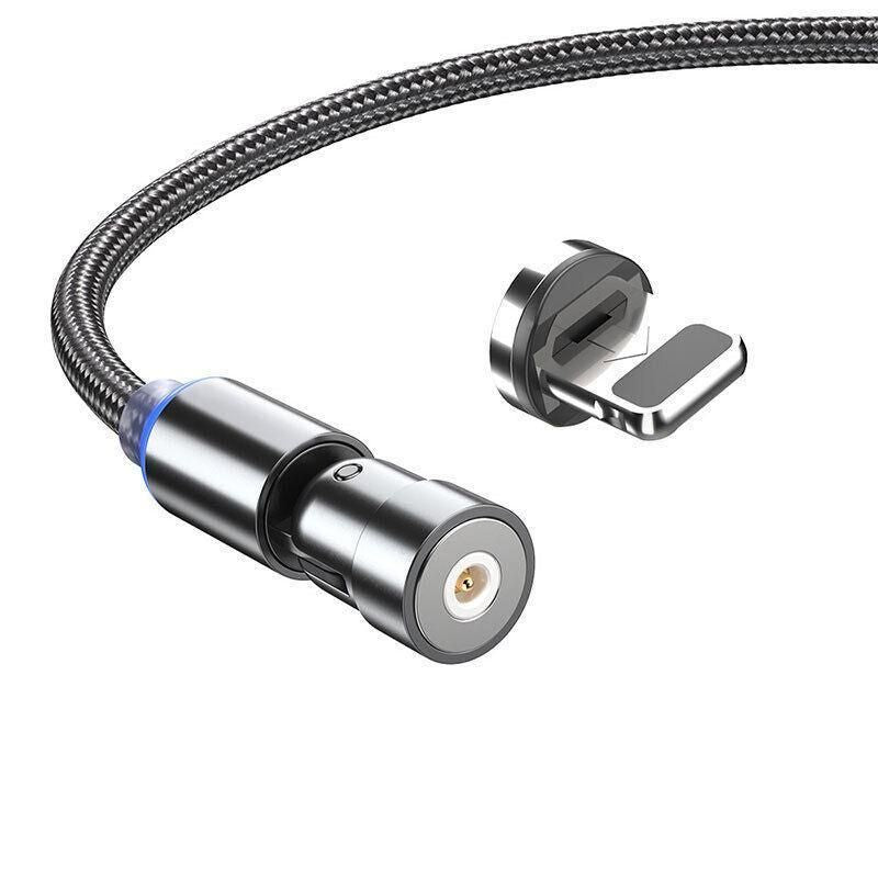 540 Degree Rotating Magnetic Charging Cable USB Data Cord for iPhone 1m 2m 3m - 3m