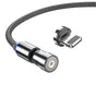 540 Degree Rotating Magnetic Charging Cable USB Data Cord for iPhone 1m 2m 3m - 2m
