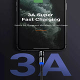 540 Degree Rotating Magnetic Charging Cable USB Data Cord for iPhone 1m 2m 3m - 2m - Extra Image