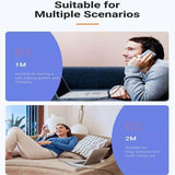 3in1 Fast Charging Cable with Rotating Head for USB C iOS Micro USB Devices - 1M