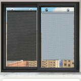 Silver Roller Blinds Suction Cup Sunshade Blackout Curtains Car Home Window Curtains - 45 X 125 CM - Top-Down View