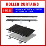 Silver Roller Blinds Suction Cup Sunshade Blackout Curtains Car Home Window Curtains - 40 X 60 CM