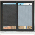 Silver Roller Blinds Suction Cup Sunshade Blackout Curtains Car Home Window Curtains - 40 X 60 CM