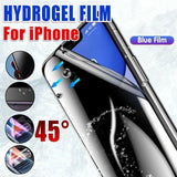 Blue Film Iphone 13 12 11 Pro Xs Max Plus Hydrogel Film Screen Protector - For iPhone 11 - Front View