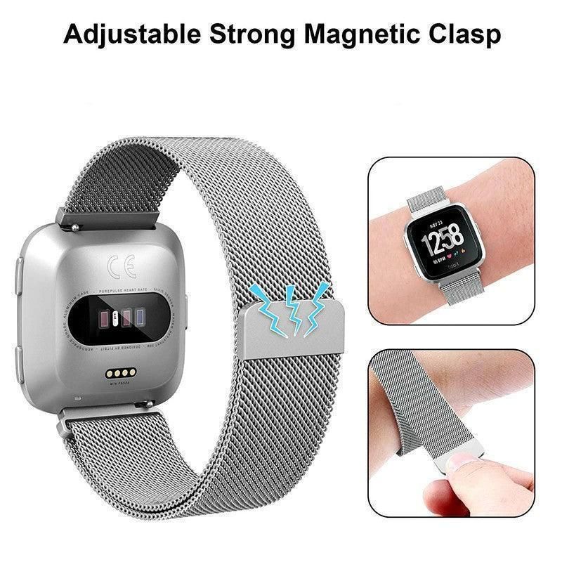 For Fitbit Versa 2 Lite Watch Band Strap Sports Metal Wristband Replacement Large - Rose Gold Versa/Versa 2/Lite