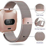 For Fitbit Versa 2 Lite Watch Band Strap Sports Metal Wristband Replacement Large - Rose Gold Versa/Versa 2/Lite - Low Angle