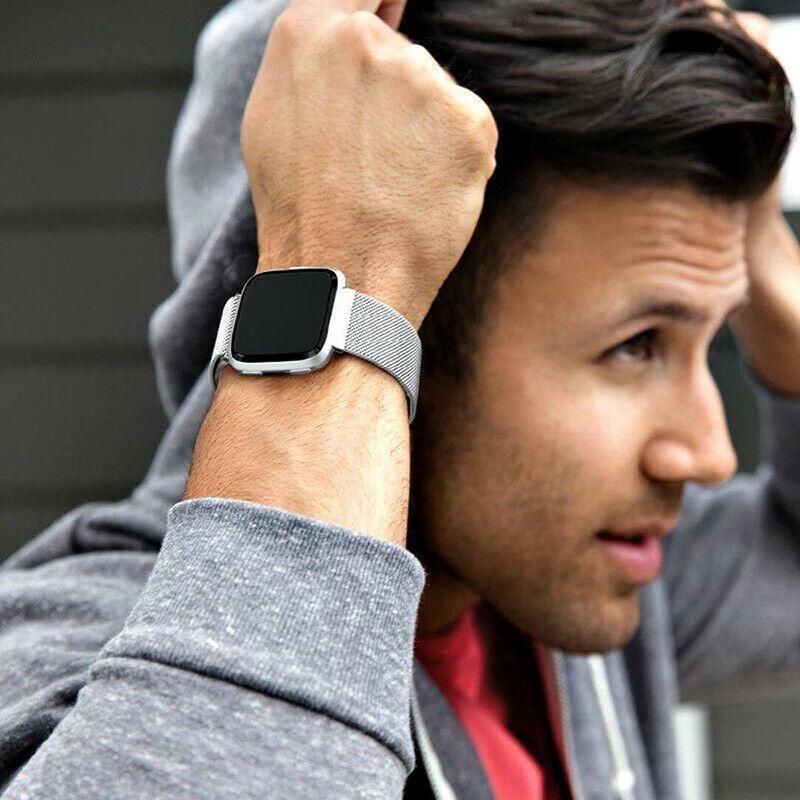 For Fitbit Versa 2 Lite Watch Band Strap Sports Metal Wristband Replacement Large - Rose Gold Versa/Versa 2/Lite
