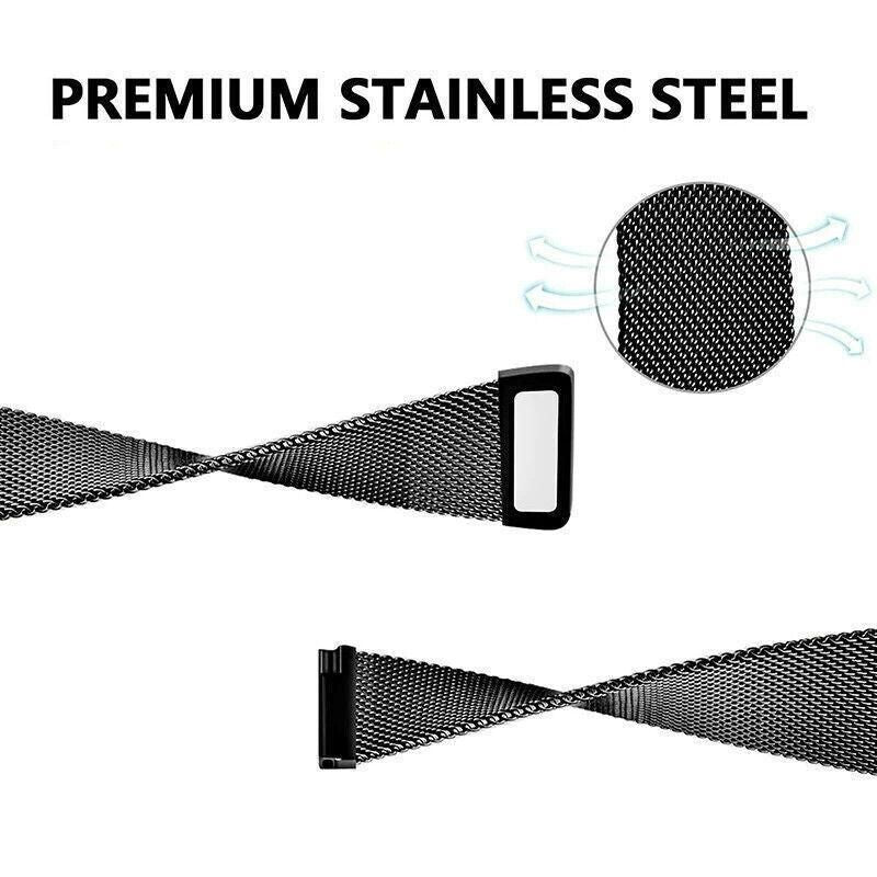 For Fitbit Versa 2 Lite Watch Band Strap Sports Metal Wristband Replacement Large - Silver Versa/Versa 2/Lite