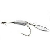 Weedless Jighead Hook Swimbait Worm Fishing Lure Wide Gap Single Barbed Spinner - 2/0#