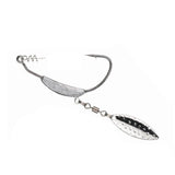 Weedless Jighead Hook Swimbait Worm Fishing Lure Wide Gap Single Barbed Spinner - 2/0# - Side View